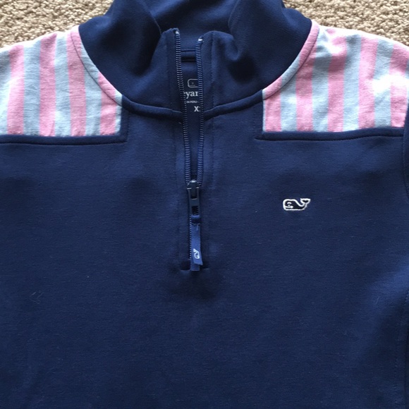 NWT Vineyard Vines XS Navy Blue 1/4 ZIP - Picture 2 of 4